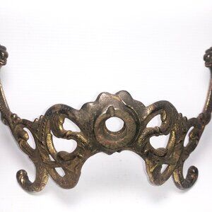 Victorian Cast Brass Hall Tree Double Hat Jacket Hook